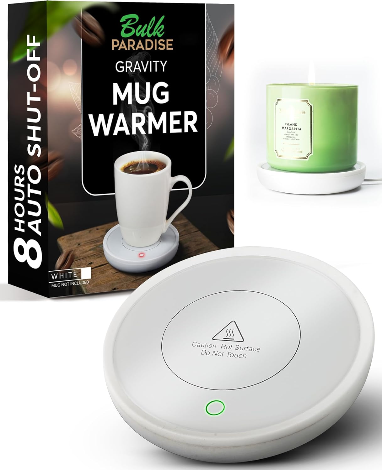 Coffee Mug Warmer - Compact Coffee Cup Warmer for Desk with Auto On/Off - Multipurpose Electric Candle Warmer Plate & Coffee Warmer for Desk, Durable, Safety Auto-Shutoff - Perfect for Home & Office