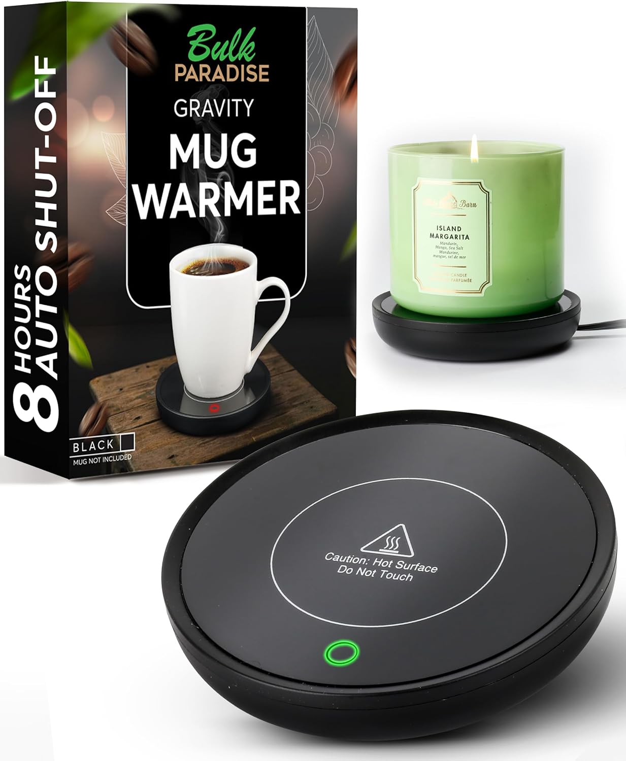Coffee Mug Warmer - Compact Coffee Cup Warmer for Desk with Auto On/Off - Multipurpose Electric Candle Warmer Plate & Coffee Warmer for Desk, Durable, Safety Auto-Shutoff - Perfect for Home & Office