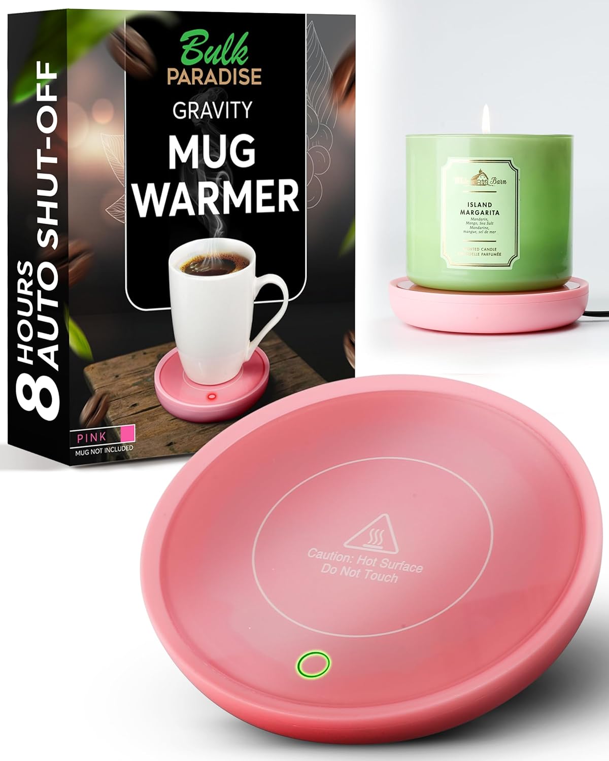 Coffee Mug Warmer - Compact Coffee Cup Warmer for Desk with Auto On/Off - Multipurpose Electric Candle Warmer Plate & Coffee Warmer for Desk, Durable, Safety Auto-Shutoff - Perfect for Home & Office